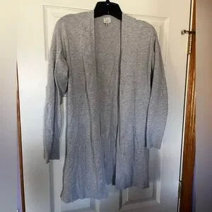 A New Day Open Front Cardigan Sweater Women's Medium Gray EUC